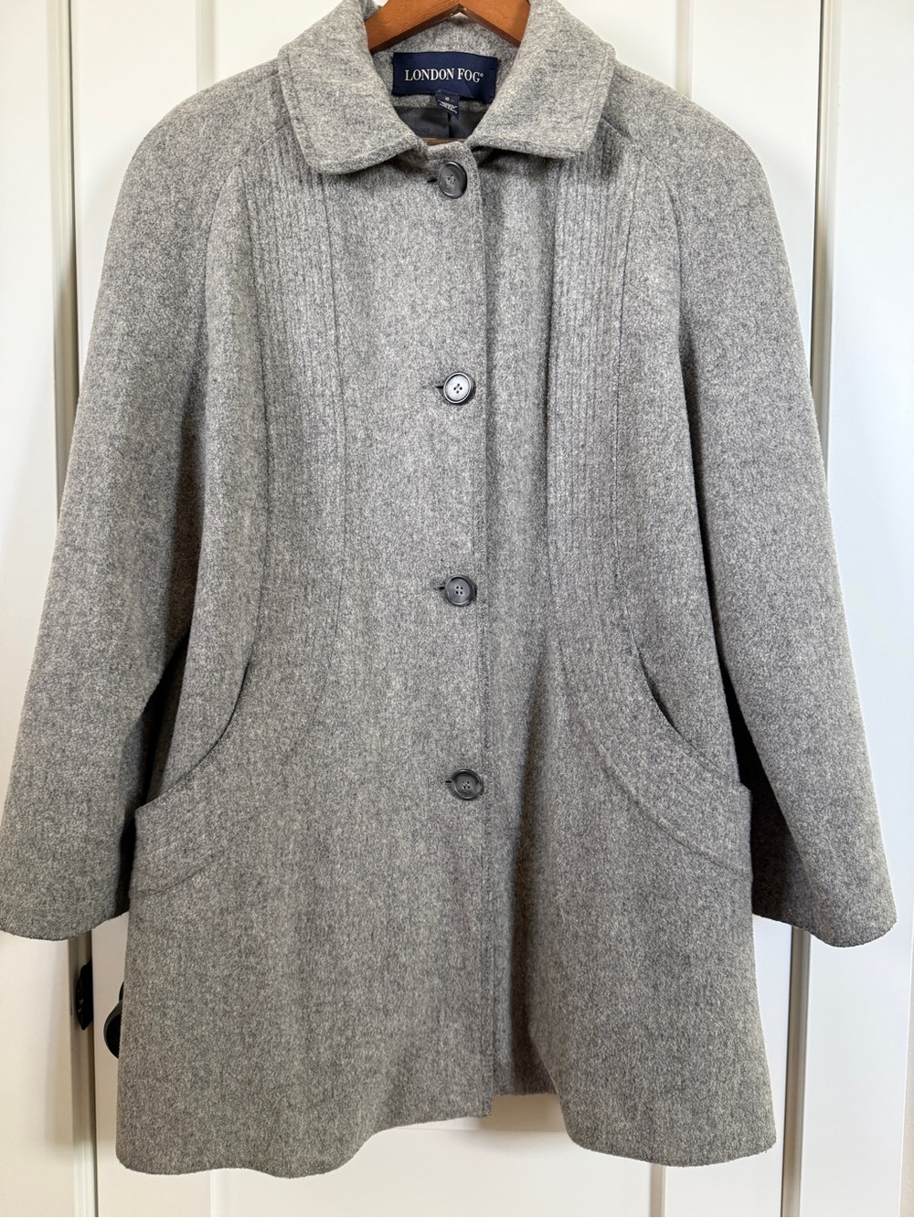 London Fog Wool Gray Peacoat